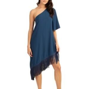 Gull Asymmetrical Fringe-Hem Dress